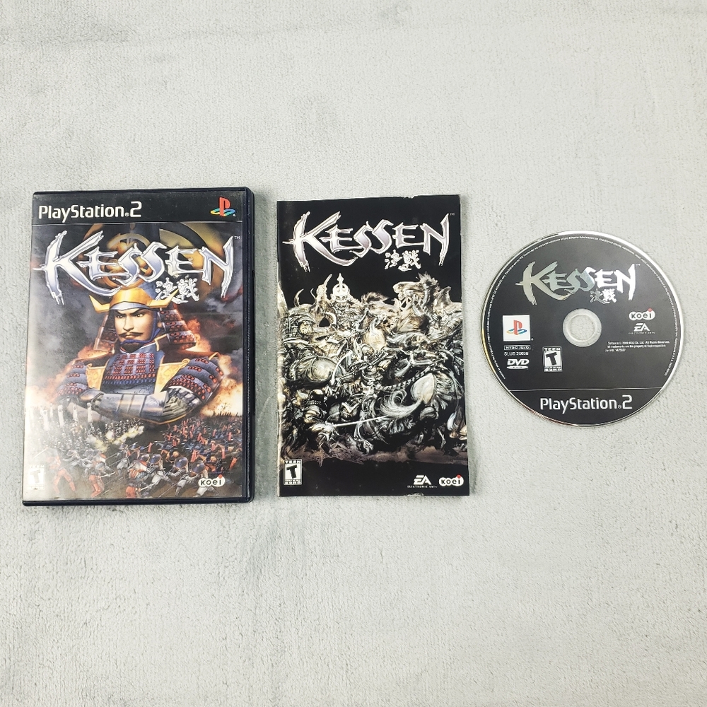 Kessen Playstation 2 PS2 Complete with Manual Strategic Warfare Video Game